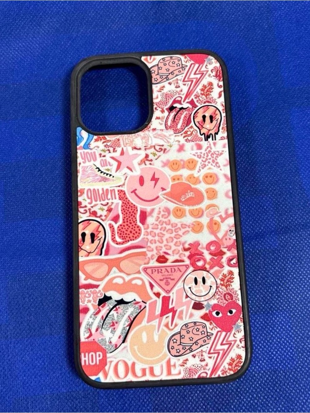 Source Unknown Pink Sticker Collage Phone Case
